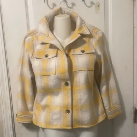 Yellow Plaid Women's Jacket - Picture 1 of 1